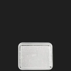 Vide-poches en métal argenté - 20 x 16 cm